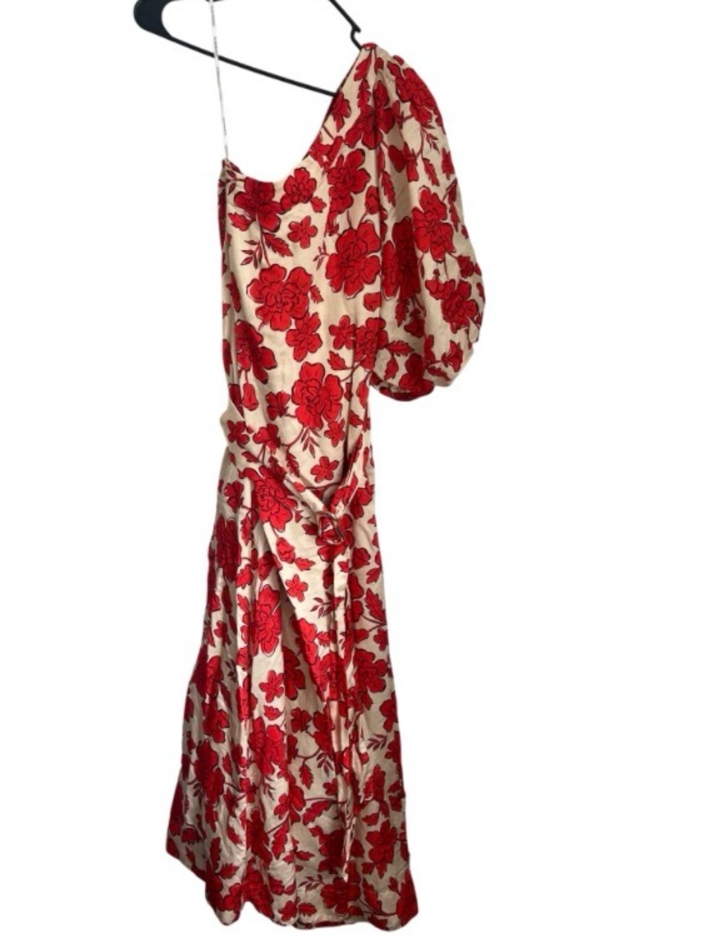 Anthropologie Hansen & Gretel Carmen One Shoulder Maxi Dress Women's Medium - Picture 4 of 13